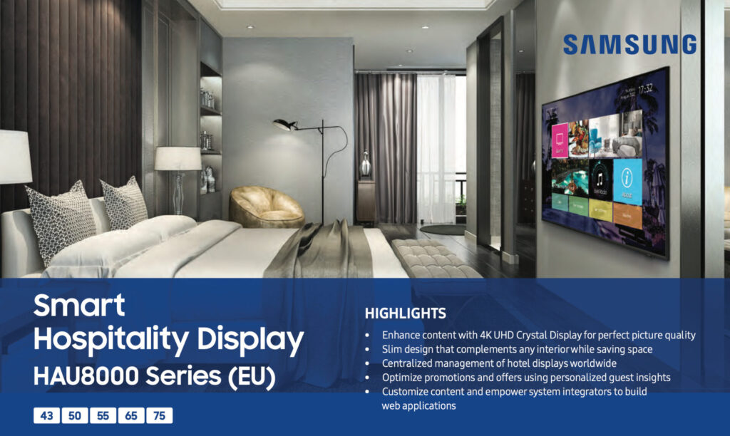 The New Samsung Smart Hospitality Display HAU8000 Series